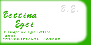 bettina egei business card